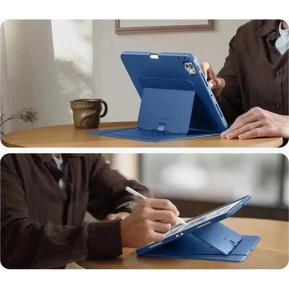 Eleganckie etui ESR Flip Hybrid do iPad Pro 13 7/8 2025 / 2024, granatowe